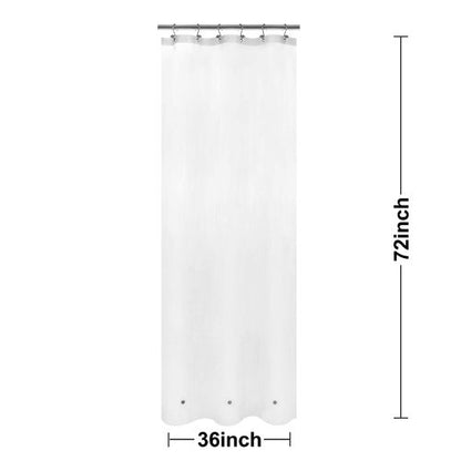 Barossa Design Frosted Stall Shower Curtain Liner with 3 Magnets - 36" x 72", Waterproof PEVA Shower Liner for Small Bathroom Stall, PVC Free, Metal Grommets - Frost, 36X72
