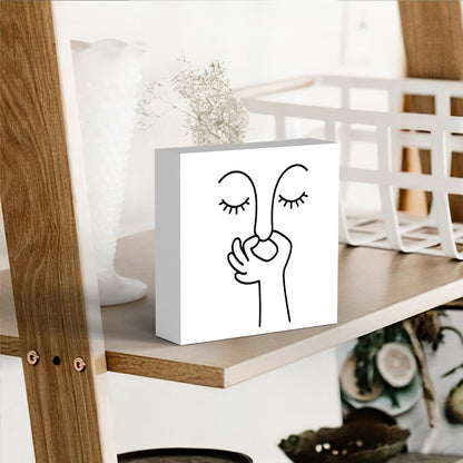 Regine Switzerland Funny Bathroom Decor - Black & White Boho Sign for Home & Dorm Room | Wooden Box Decoration