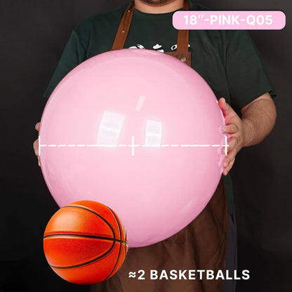 PartyWoo Baby Pink Balloons - 20pcs 18 Inch Pastel Latex Helium Balloons for Baby Showers & Parties