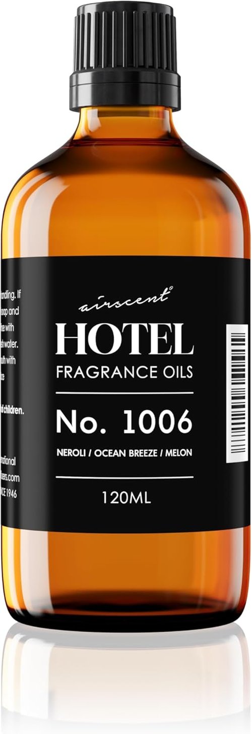 AirScent Hotel Diffuser Oil No. 1006 - Neroli Ocean Breeze Melon - Premium Fragrance for Diffusers | 120 mL Glass Dropper Bottle