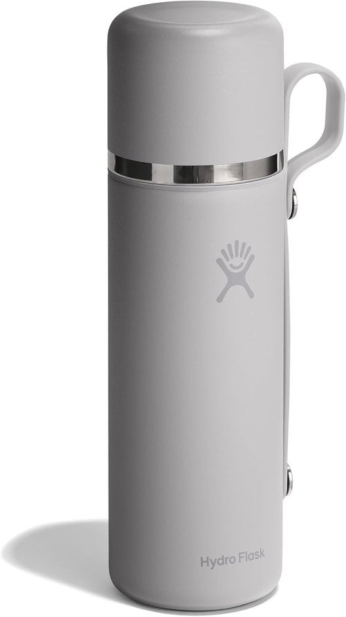 Hydro Flask Hot Flask & Cup - Insulated Stainless Steel Travel Container for Coffee & Tea, 28 Oz Birch Gray