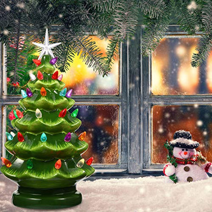 Ceramic Christmas Tree Light Bulb Replacement Set - 288 Multi-Color Plastic Ornaments
