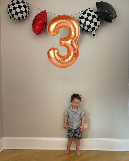 Orange Number 1 Balloon - 40 Inch 1st Birthday Decoration for Boys & Girls | Shiny Party Supplies