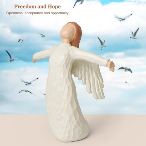 Freedom Angel Figurines - Resin Angel Statue Symbolizing Hope & Acceptance | Perfect Retirement Gift for Women