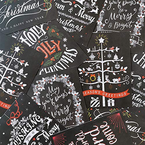 120 Pcs Christmas Greeting Cards with Envelopes & Stickers Bulk Holiday Set