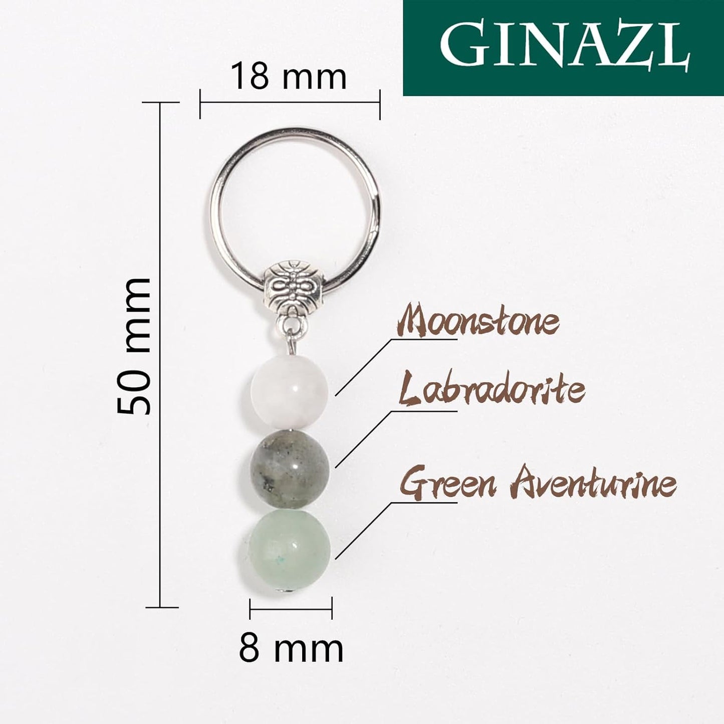 Natural Crystals Keychain Gift for New Beginnings, New Beginnings Gifts for Coworker Anxiety Relief Keychain for Women