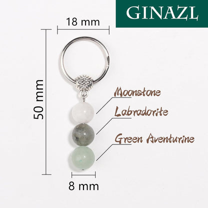 Natural Crystals Keychain Gift for New Beginnings, New Beginnings Gifts for Coworker Anxiety Relief Keychain for Women