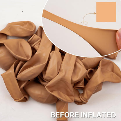 PartyWoo 5-Inch Nude Balloons - 100pcs Apricot Latex for Jungle Safari & Thanksgiving Decor