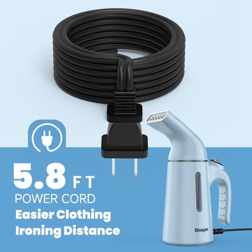 Blesgam Steamer for Clothes 700W, Fast Heat-up in 40S, 120ML Water Tank, 25g/min Strong Penetrating Steam, Portable Clothes Steamer Iron for Travel and Home(GY169-Blue)