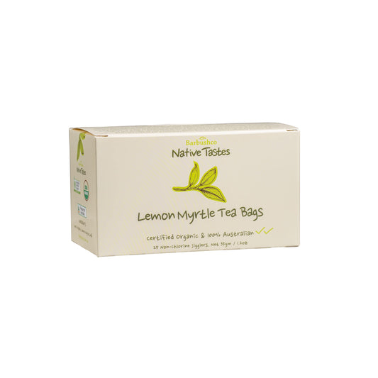 Organic Australian Lemon Myrtle Tea - More Natural Lemon Flavor than Lemongrass Tea : Grown in Australian Rain Forests. Great Option for Lemon Tea Lovers - 25 Tea Bags