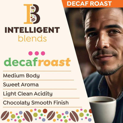 Intelligent Blends Decaf Dark Roast Coffee Pods, 100 ct, Single Serve Pods – 100% Arabica Coffee, Compatible with Keurig K Cups Maker