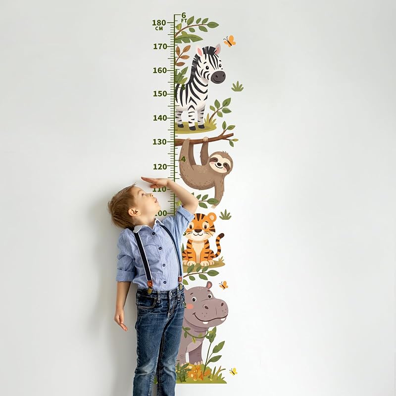 Jungle Animals Kids Height Chart Wall Decal - Removable Growth Sticker - Jungle Animals Height Chart (Variation of THIS listing)