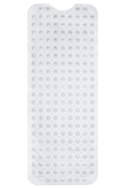 ENKOSI Bath Mat – 40 x 16 Inch Extra Long Non Slip Bathtub Mat – Anti Slip Clear Shower Mat with Suction Cups and Drain Holes – Bathroom Mat for Bath Tub and Smooth Shower Floors (40x16 Clear)