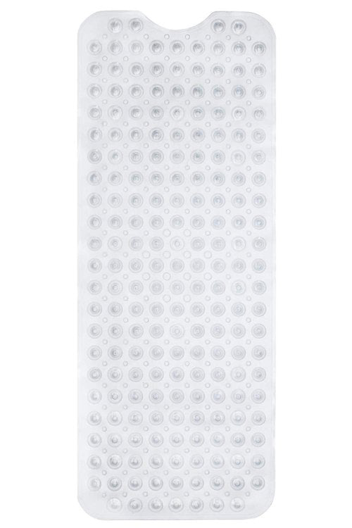 ENKOSI Bath Mat – 40 x 16 Inch Extra Long Non Slip Bathtub Mat – Anti Slip Clear Shower Mat with Suction Cups and Drain Holes – Bathroom Mat for Bath Tub and Smooth Shower Floors (40x16 Clear)
