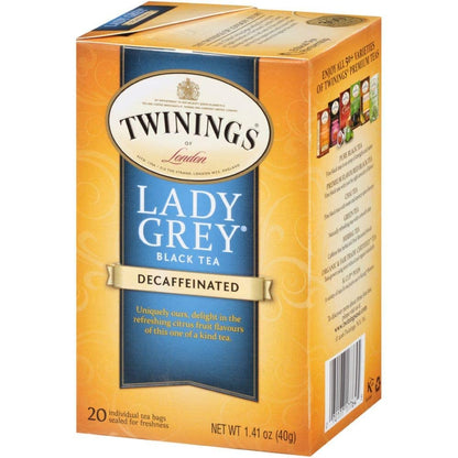 Twinings Decaf Lady Grey Tea 1.41 oz each (4 Items Per Order)