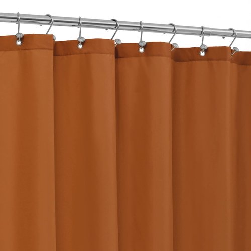 ALYVIA SPRING Extra Long Fabric Shower Curtain Liner Waterproof - 72" x 84", Soft & Lightweight XL Shower Curtain with 3 Magnets, Machine Washable - 72x84, Burnt Orange