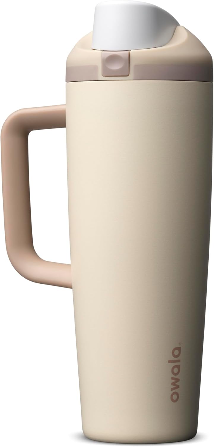 Owala FreeSip Tumbler - 30-Oz. Stainless Steel - Tan (Lightly Toasted) | Insulated Design