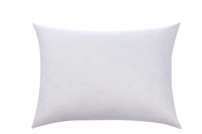 L' COZEE 100% Cotton Cover, Feather & Down Pillow, Best use for Decorative Pillows & for Firm Sleepers, White, Size 18x24