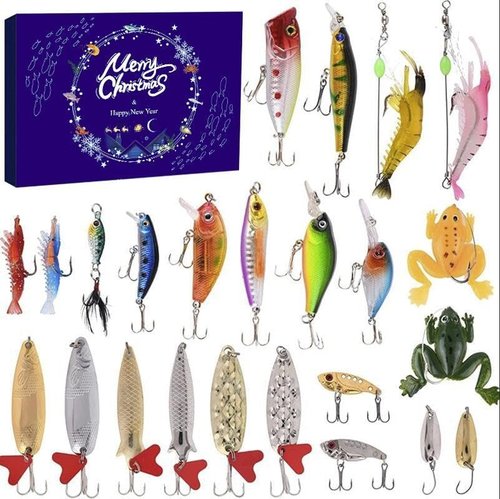 Advent Calendar Fishing Lures - 24 Days Countdown Gift for Men & Teens | Perfect Christmas Surprise