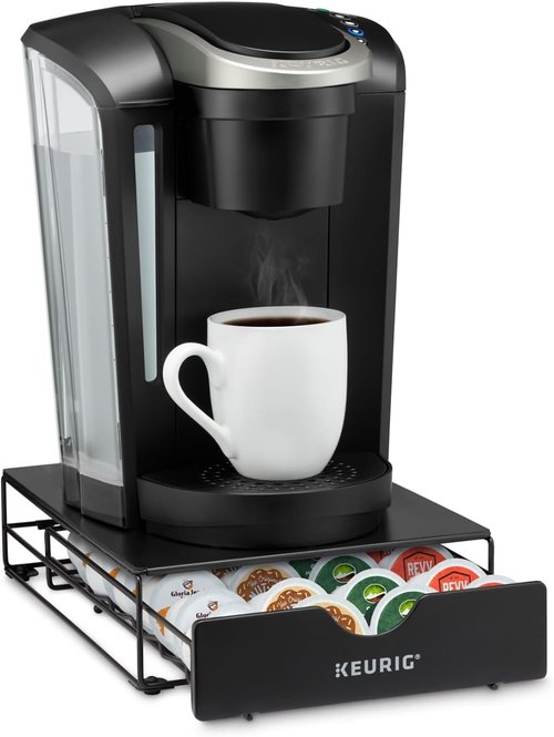 Keurig Coffee Pod Storage Drawer - Holds 24 K-Cup Pods | Slim Design, Black, 9.2 x 3.3 x 12.2 Inches