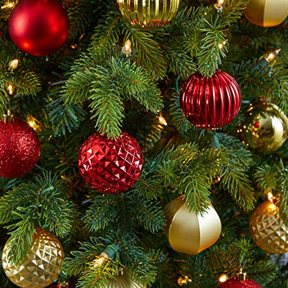 Red Nearly Natural Holiday Shatterproof Christmas Tree Ornaments Set - 101 Count, 60mm