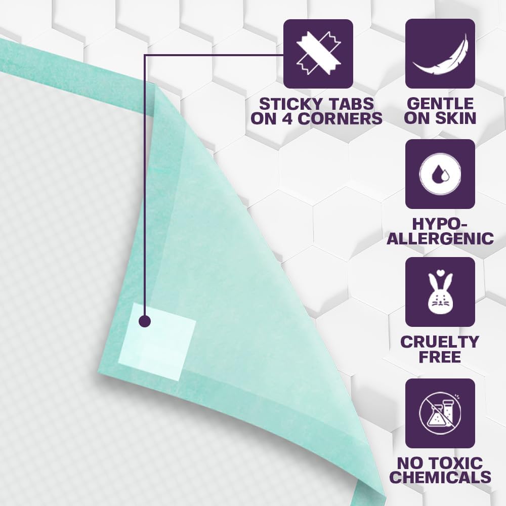 Skiennix Disposable Bed Pads - Super Absorbent & Waterproof Incontinence Pads | 17 x 24 Inches (100 Count)