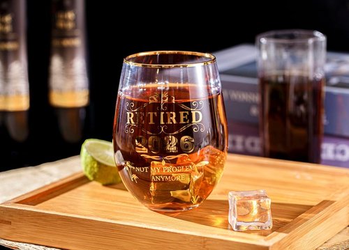 Great Retirement Gift for Women & Men 2026 !Coworker Leaving Gifts,Retirement Decorations, Farewell Goodbye Gifts For Coworkers - Stemless Wine glass