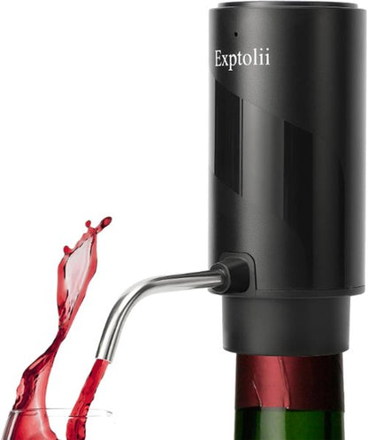 Electric Wine Aerator, Wine Decanter, Wine Dispenser, Wine Gift, Automatic One-Touch Wine Pourer Pump Wine Oxidizer for Red and White Wine Re-chargeable