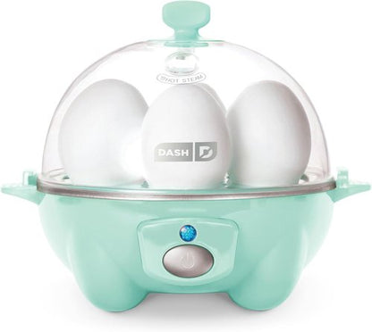 Dash Rapid Egg Cooker - Versatile Boiler, Poacher & Steamer - Holds 7 Eggs, Aqua | Includes Guide