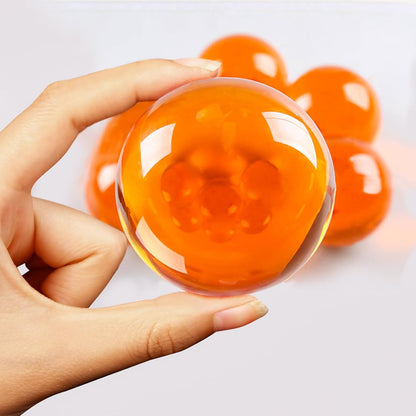 Skiennix Dragon Transparent Play Balls Set - 7 Colorful 1.7-Inch Crystal Balls for Kids