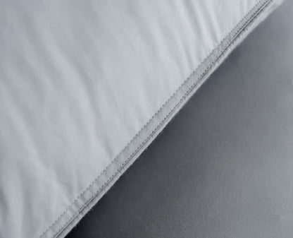 Eastwarmth Grey Goose Feather Down Pillow for Back, Stomach or Side Sleepers 2 Pack,100% Cotton Cover Queen Size (20X30IN) Grey