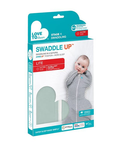 Love to Dream Swaddle Up - Baby Sleep Sack for Self-Soothing | Lite 0.2 Tog, 13-19 lbs, Olive