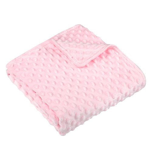 Man Fai Sky Baby Blanket for Girls, Soft Toddler Blanket 30 x 40 Inch, Newborn Blankets for Nursery, Stroller, Toddler Bed, Carseat, Double Layer, Pink
