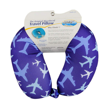 Cloudz Patterned Microbead Travel Neck Pillow - Airplanes