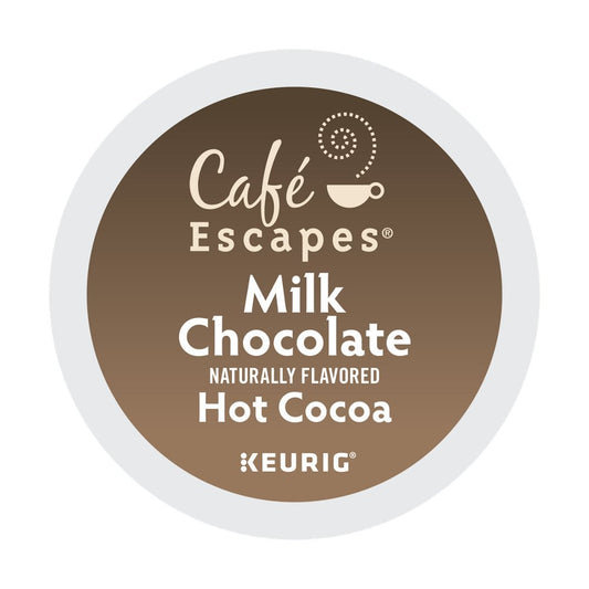 Cafe Escapes Milk Chocolate Hot Cocoa 48 K-Cups for Keurig Brewers