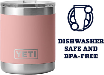 YETI Rambler 10 oz Lowball - Vacuum Insulated Stainless Steel with MagSlider Lid for Ultimate Durability