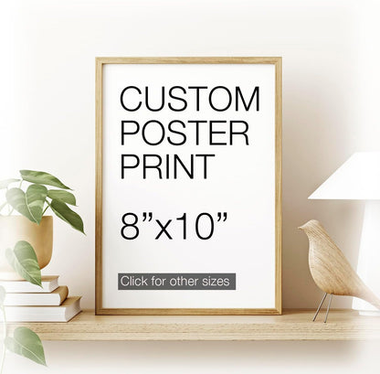 Pera Print Custom Personalized Photo Poster - Upload Your Image | Wall Art Print (8 x 10 Inches)