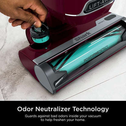 Shark DETECT Lift-Away Corded Upright Vacuum - Self-Cleaning Brushroll & Anti-Allergen Seal | Burgundy