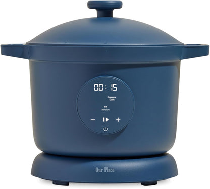 Our Place Dream Cooker - 6 Qt Ceramic Nonstick Multicooker & Pressure Cooker with Touchscreen Controls | Blue Salt