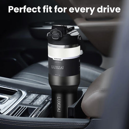 Skiennix 32 oz Insulated Stainless Steel Tumbler - Leak-Proof Travel Mug with 2-in-1 Lid