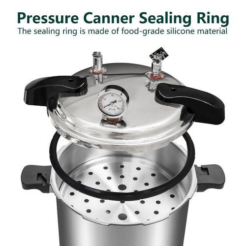 09985 Pressure Canner Sealing Ring Replacement for Presto Model 0178107,0174510,0175107,0175510,0178209,0178410 16 18 23 Quart Pressure Cooker Parts, Including Overpressure Plug(2pcs Gasket)