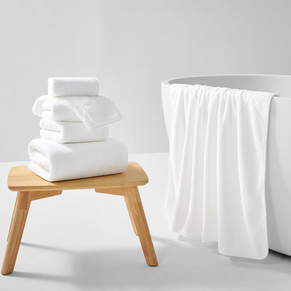REDKISS Ultra Soft Towel Set - Premium White Bath Towels, Highly Absorbent & Quick Dry | 6-Piece Collection