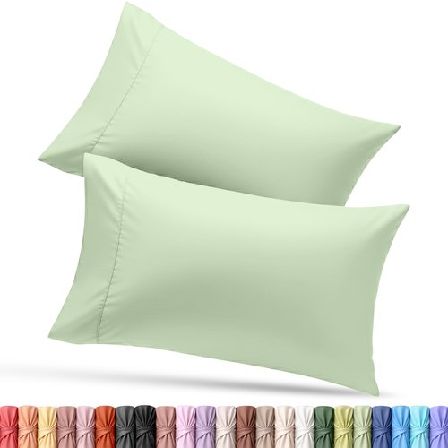 Utopia Bedding King Pillow Cases - 2 Pack - Envelope Closure - Soft Brushed Microfiber Fabric - Shrinkage and Fade Resistant Pillow Covers King Size 20 X 40 Inches (King, Sage)