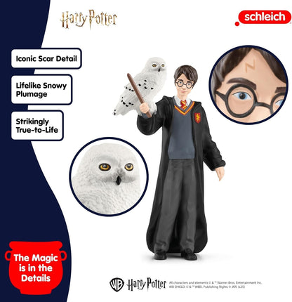 Schleich Harry Potter - 2 PC Snow Owl Toy Set - Collectible Wizarding World Figures for Kids & Adults | 42633