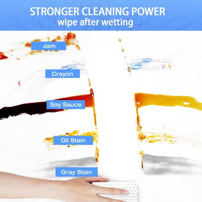 Magic Cleaning Sponge Eraser Sheets,50 Count Convex Point Melamine Sponge, Thickened, Long Lasting, Disposable Cleaner Pads Eraser Wipes for Kitchen Shoe Furniture Bathroom Hard-to-Reach Places
