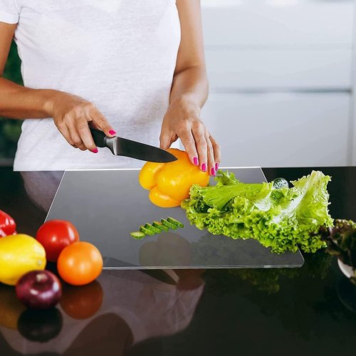 AZM Displays Clear Cutting Board - Non-Slip Design, 24" Wide x 18" Long for Kitchen Use