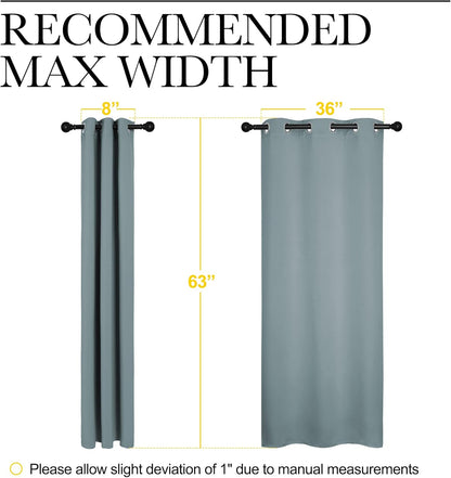 NICETOWN Blackout Curtains - Thermal Insulated Grommet Drapes for Living Room & Bedroom | Stormy Sea, 2 Panels (W42" x L63")