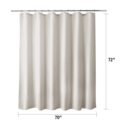 Titanker Fabric Shower Curtain Liner Washable, 70 x 72 Inches, Khaki Shower Liner Fabric with 2 Magnets, Waterproof Bathroom Shower Liner Soft Lightweight Polyester, Khaki