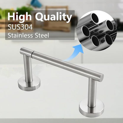 Brushed Nickel Toilet Paper Holder by [Brand Name] - Double Post Pivoting Design, Rustproof & Wall Mount for Mega Rolls