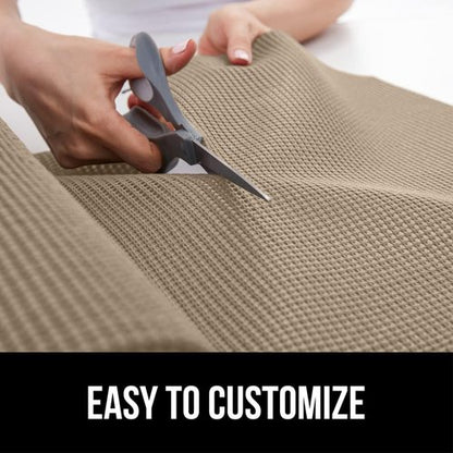 GORILLA GRIP Drawer Shelf Liner - Thick Non-Adhesive Protection for Cabinets & Drawers | 12" x 10', Beige